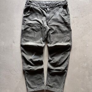 carhartt double knee workwear grey green carpenter pants